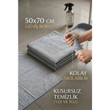 Sihirli Mop ( 3 Adet ) Büyük Boy Yer Bezi 50*70 cm Sıkılması En Rahat Yer Bezi - Gri - Standart