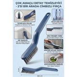 Sihirli Mop Cımbızlı Temizlik Fırçası 28.5 cm Derz Fırçası ve Banyo Temizleme Fırçası Özellikli