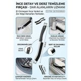 Sihirli Mop Detaylı Temizlik Fırçası Ince Derz Fırçası Ince Detay Oval Fırça 2 Adet