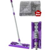 Sihirli Mop Istediğin Bezi Tak Kullan Teleskopik Saplı 1 Yedek Bez + Yer Bezi - Mor