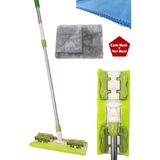 Sihirli Mop Istediğin Bezi Tak Kullan Teleskopik Saplı 1 Yedek Bez + Yer Bezi ve Cam Bezi - Yeşil