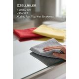 Sihirli Mop Mikrofiber Cam Bezi Seti 3'lü (40X60 Cm) Iz ve Tüy Bırakmaz