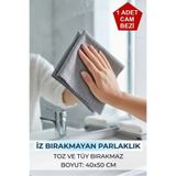 SİHİRLİ MOP Sihirli Cam Bezi Cam Yüzeyler Için Kurulama Gerektirmez Toz Tüy Bırakmaz %100 Mikrofiber 45x50cm