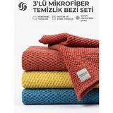 Sihirli Mop Temizlik Bezi Leke Tutmaz Mutfak Bez Seti 30X30CM 3'lü Set