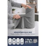 Sihirli Mop Yıkanabilir Rulo Mikrofiber Bez (25X25 Cm) 20'li Pratik Koparılabilir Yaprak
