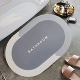 Sihirli Süper Su Emici Kaymaz Tabanlı Oval Paspas 40*60 cm (4887) - Renkli - 1