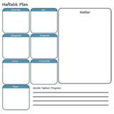 Sihirli Tahta Kağıt Tahta Haftalık Planlayıcı 70X56 cm + Kalem