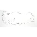 Sihirli Tahta Türkiye Haritası Dilsiz 48X114CM Sihirli Akıllı Statik Kağıt Tahta + Kalem Hediye