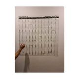 Sihirli Tahta Yıllık Takvim Çizelgesi 100X100 cm + Kalem Hediye