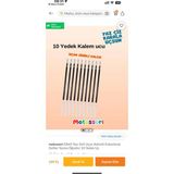 Sihirli Yazı Kalem Içi Yedeği 10 Adet - Sihirli Defter Kitap Setinde Kullanılan Kalem Içi Yedeği - 166-Lacivert - ucanmürekkep - 13cm