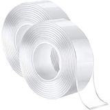 Sihirlicin Nano Teknoloji Çift Taraflı Şeffaf Su Geçirmez Yıkanabilir Bant 1.8 cm x 3 Metre (2 Adet)