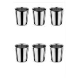 SİİRT YÖRESEL 6 Adet Çelik Bardak , 6 Lı Krom Su Bardağı, 220ml Paslanmaz Kararmaz,