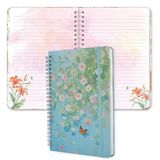 SIIXU Çiçek Desenli Defter A5, Yazmak için Desenli İç Sayfalara Sahip Benzersiz Renkli Çiçek Tasarım Dergisi, Küçük, Astarlı,