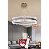 Şık 3 Renk Işıklı Modern Sarkıt LED Avize 60 Cm, Salon, Mutfak, Hol Için - Seçenek 1 - Amber