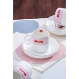 Şık 6'lı Pembe Kahve Fincan Takımı, 100 Ml, Zarif ve Dayanıklı - Seçenek 1