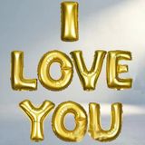 Şık Altın Renk Folyo Balon I Love Cm