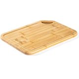 Şık Bambu Köşe Tutacaklı Kesme Tahtası 33X24CM - Ahşap - Bej - Seçenek 1
