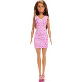 Şık Barbie - Kahverengi Saçlı Mor Elbiseli JLG05 - Renkli