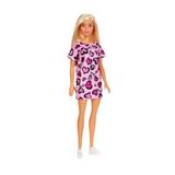 Şık Barbie - Siyahi Pembe Elbiseli Jlg04