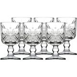Şık Beyaz Ayaklı 60 cc Su Bardağı, 6'lı Set, Modern Tasarım - Seçenek 1