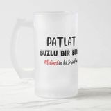 Şık Beyaz Buzlu Bira Bardağı, Özel Tasarım, Serin ve Zarif Sunum Için - Seçenek 1