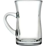 Şık Beyaz Kulplu Çay Bardağı 145CC 12'li Set - Seçenek 1