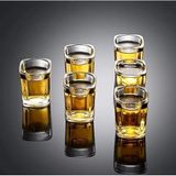 Şık Cam Shot Bardakları, 70ml/2.46oz, 6'lı Set, İzole Edilmiş Taban, Bar ve Kokteyl için