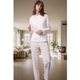 Şık Ekose Desenli Pamuklu Pijama Takımı Bisiklet Yaka Boru Paça Kışlık Günlük Kullanım İçin