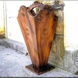 Şık Eskitme Ahşap Şemsiyelik 27X27X45 Cm, Siyah - Seçenek 1
