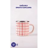 Şık Gri Emaye Kupa ile Gününüze Renk Katın - Seçenek 1