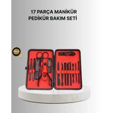Şık Kutu Tasarımlı 17 Parça Manikür Pedikür Seti Dayanıklı ve Hijyenik ( Lisinya )