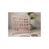Şık Modern Küpe Standı, Pembe Takı Düzenleyici, Takı Standı, Küpe askısı, 3 bölmeli Organizer