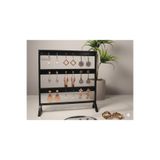 Şık Modern Küpe Standı, Siyah Takı Düzenleyici, Takı Standı, Küpe askısı, 3 bölmeli Organizer