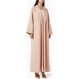 Şık Notched Yakalı Abaya Konforlu Tasarım ile Günlük ve Özel Günler Için Ideal Seçim - Açık Pembe - 56