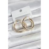 Şık Renk Pirinç Halka 30 Mm Kadın Küpe