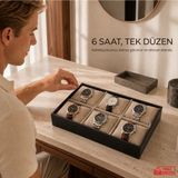 Şık Saat ve Takı Kutusu, Düzenli Saklama Çözümü - Kahverengi