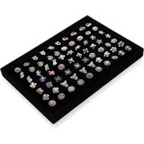 Şık Siyah Süet Batırmalı Yüzük Tablası, Zarif ve Kaliteli Tasarım - Ahşap