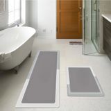 Şık Tasarım Su Emici Banyo Mutfak Kaymaz Tabanlı Paspas 156X38 cm Takım 38X58 cm Yazısız Model M-61