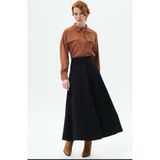 Şık Tasarım Süet Mevlana Etek New Season 0036 - Siyah - XL