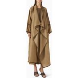 Şık ve Akışkan Ponço Abaya Seti Ruffled Detaylarla Zarafetinizi Tamamlayın - Yeşil - 55