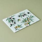 Şık ve Dayanıklı Cam Kesme Tahtası 35X25 Cm, Mutfaklarınız Için Ideal - Açık Beyaz - Gri - Seçenek 1