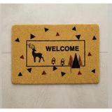 Şık Ve Estetik Tasarımlı Welcome yazılı Kaymaz Tabanlı 57x37cm PVC Kıvırcık Kapı Önü Paspası