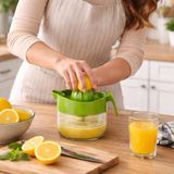 Sıkacağı, Cam Hazneli Limon Sıkma Aleti, Limon Sıkıcı 300 ml (Yeşil)