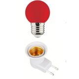 Şıkbay Açma Kapama Anahtarlı Duy Fişli 1w Tasarruflu Renkli E27 Led Gece Lambası Kırmızı