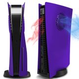 SIKEMAY PS5 İnce Konsol Kapak Plakaları Aksesuarları Playstation 5 Slim Disc Edition ile Uyumlu Soğutma Havalandırmalı, 2023 Yeni Özel Ayrılmış Toz Geçirmez Yan Paneller/Ön Panel/Kaplama/Dış Cephe