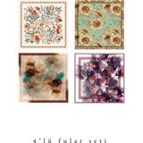 Şıklık Serisi 4’lü Fular Set Estascarf 48X48CM - Çok Renkli