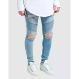 Siksilk Extreme Biker Mavi Erkek Kot Pantolon