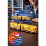 Siku 1615 Tram Metal Oyuncak Tramvay Sarı Şehir İçi Vagon Koleksiyonluk Hediyelik Model Çift 17.5 CM