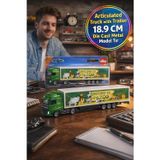 Siku 1627 Zoo Temalı Oyuncak Tır Kamyon 1:87 Metal Model Çekici Dorseli Yeşil Kasa Hediyelik 18.9 CM