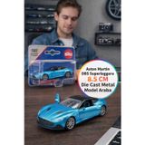 Siku Aston Martin DBS Superleggera Metal Model Araba Açılır Kapı Koleksiyon Oyuncak Mavi Mini 8.5 CM
